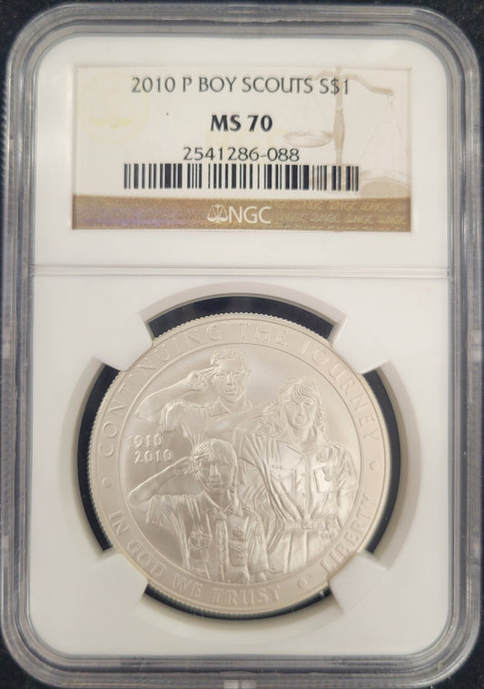2010-P Boy Scouts $1 Bullion NGC certified MS70