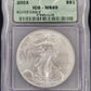 2003 Standing Liberty Silver eagle ICG MS69 $1