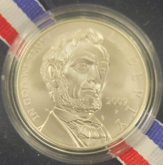 2009 Abraham Lincoln Commemorative Silver Dollar Uncirculated $1