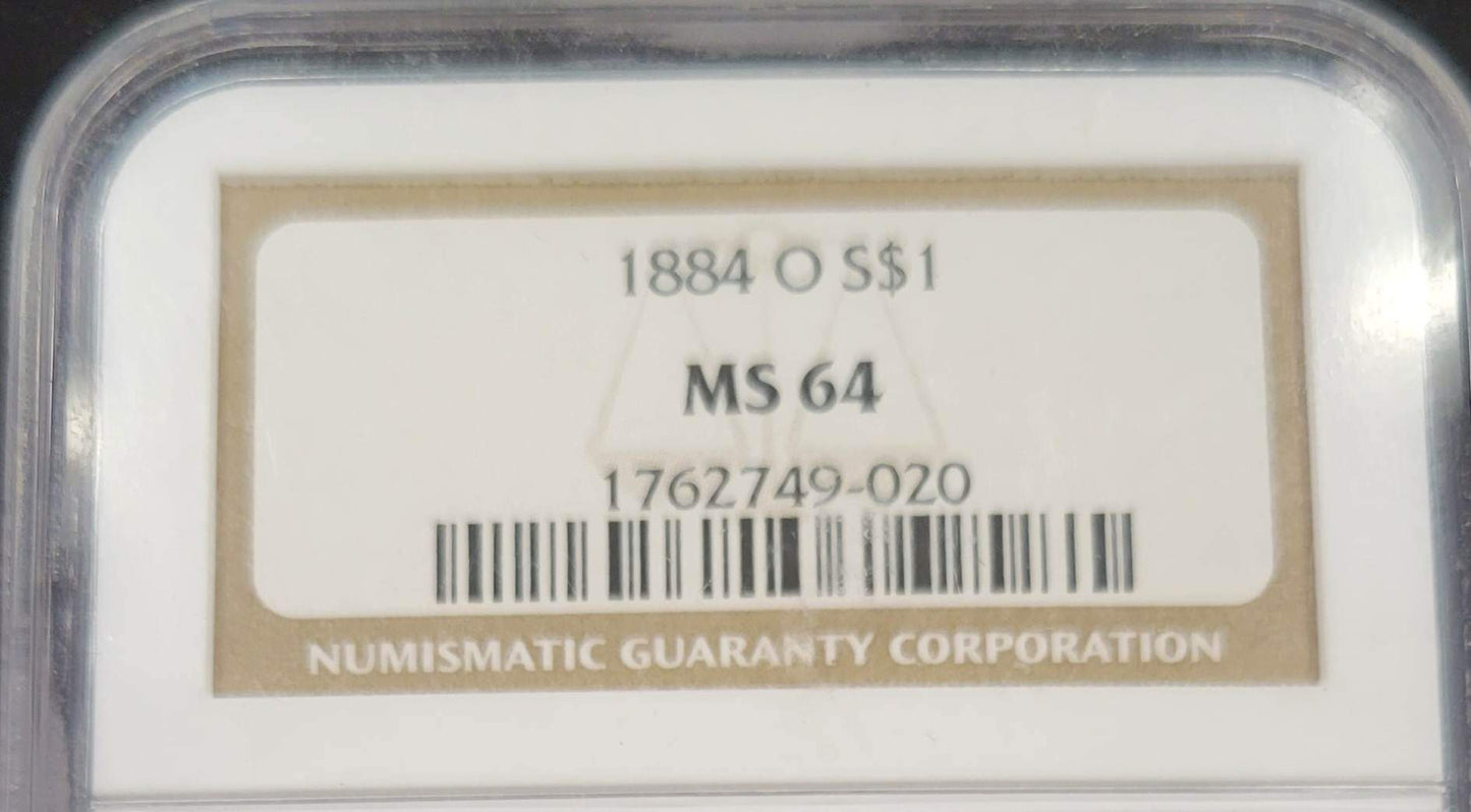 1884-O Morgan Silver Dollar NGC MS64 $1
