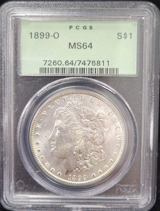 1899-O Morgan Silver Dollar PCGS MS64 certified $1