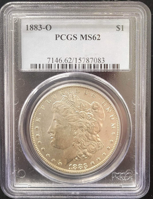 1883-O Morgan Silver Dollar PCGS MS62 certified $1