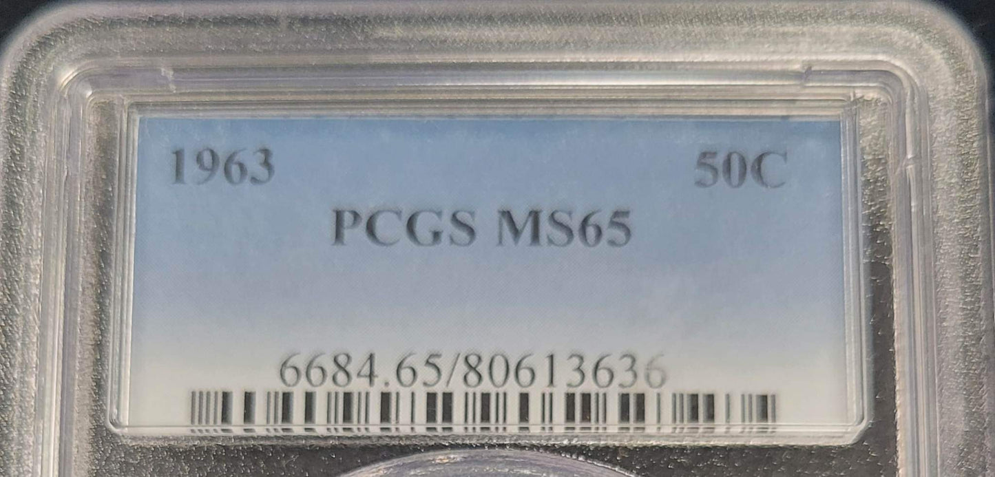 1963 Franklin Silver Half Dollar PCGS MS65 .50c