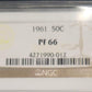 1961 Franklin Silver Half Dollar NGC PF66 .50c