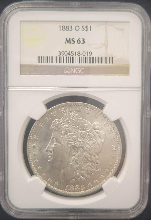 1883-O Morgan Silver Dollar NGC MS63 certified $1