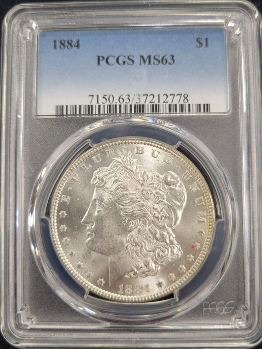 1884 Morgan Silver Dollar PCGS MS63 $1