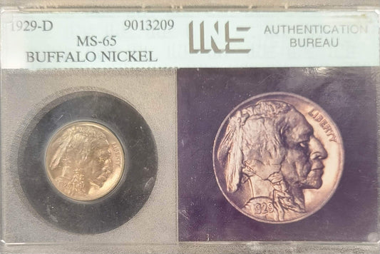 1929-D Buffalo Nickel INS certified MS-65 5c