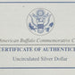 2001 American Buffalo Commemorative Coin Unciculated Silver Dollar $1
