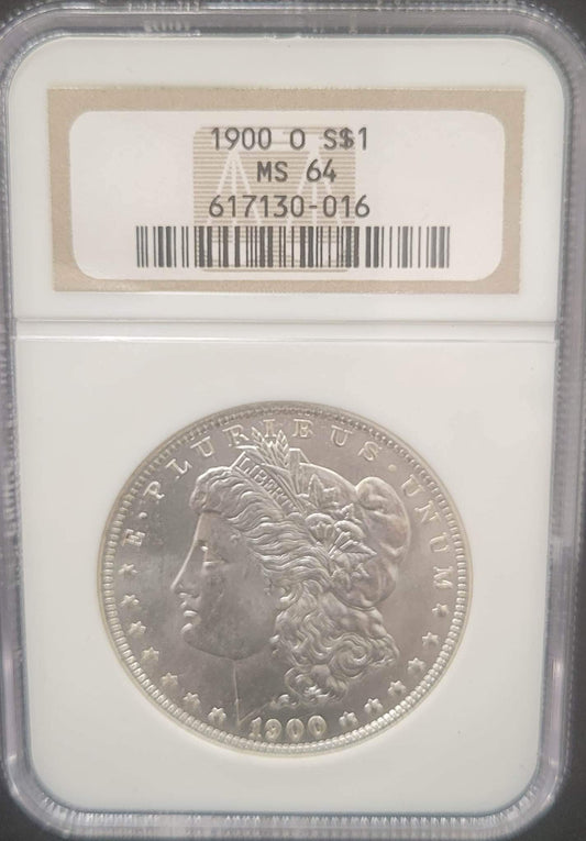 1900-O Morgan Silver Dollar NGC MS64 certified $1