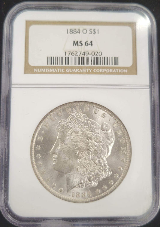 1884-O Morgan Silver Dollar NGC MS64 $1