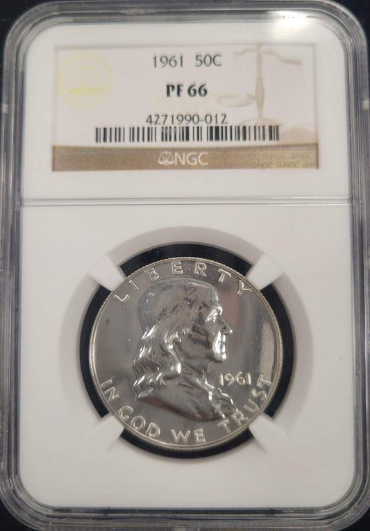 1961 Franklin Silver Half Dollar NGC PF66 .50c