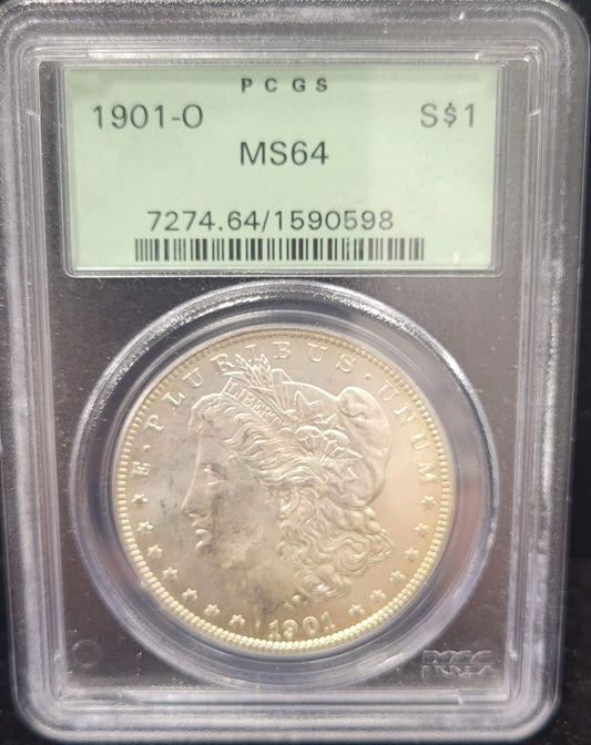 1901-O Morgan Silver Dollar PCGS MS64 certified $1