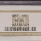 1887 Morgan Silver Dollar NGC MS64 certified $1
