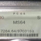 1900 Morgan Silver Dollar PCGS MS64 certified $1
