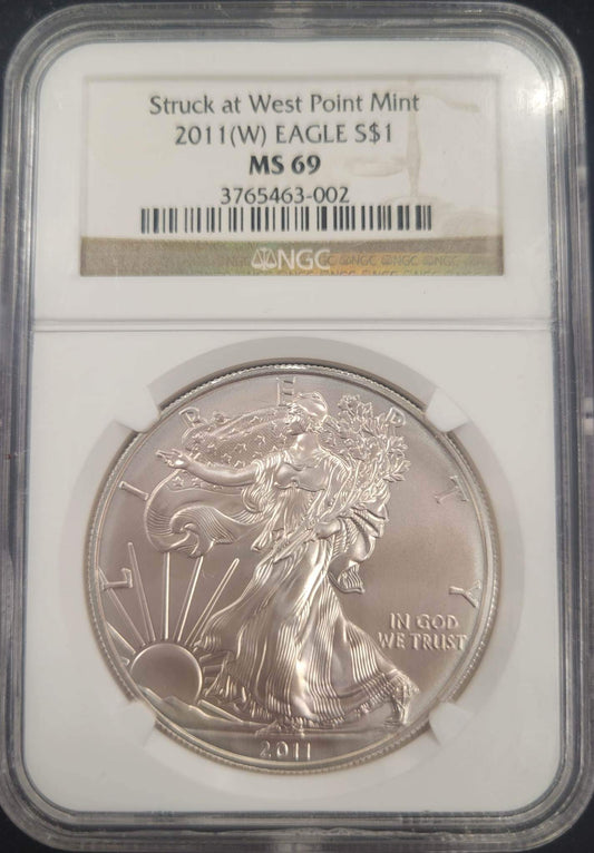 2011-W American Silver Dollar Standing Liberty NGC certified MS69 $1