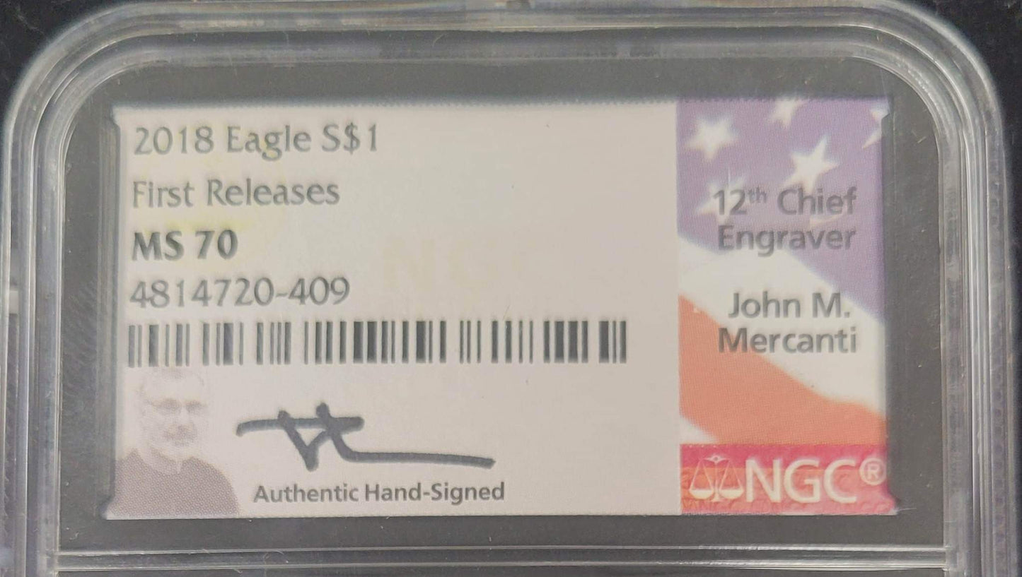 2018 Silver Eagle Standing Liberty NGC MS70 $1