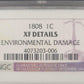 1808 Liberty Penny NGC certified XF Details with Enviromental Damage 1c